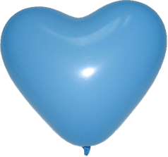 空飄12"心型球-水藍色